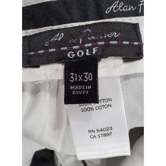 Alan Flusser Golf Pants Flat Front Gray Plaid MENS SIZE 31X30 - Picture 7 of 7